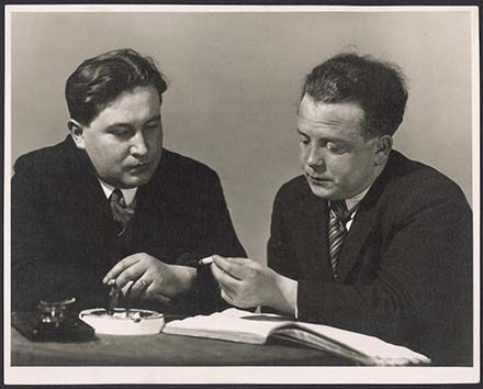 František Halas (vpravo) s Jaroslavem Seifertem